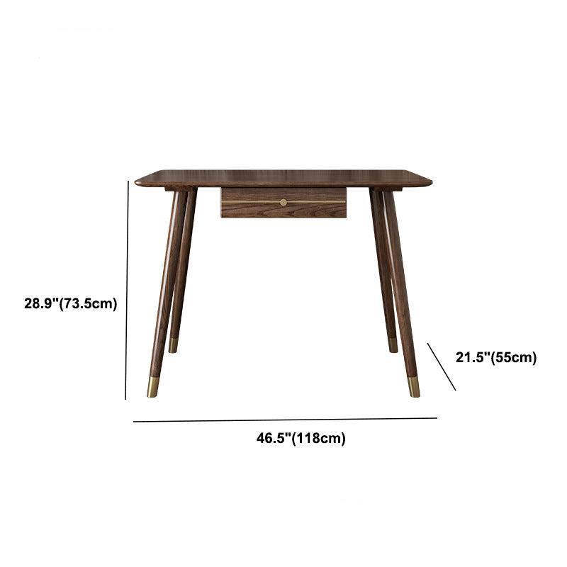 Glam Office Desk Rectangular Brown Solid Wood Writing Desk for Home Clearhalo 'furn' 'furn_office_desk' 'Furniture' 'Office Desks' 'Office Furniture' 'office_desk' 5916983
