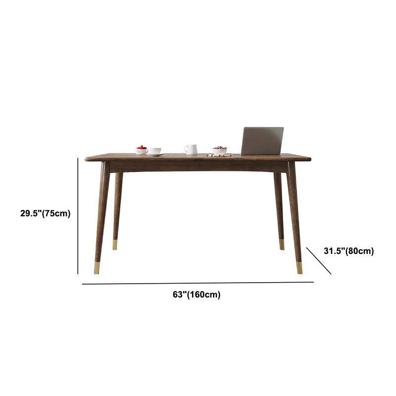 Glam Office Desk Rectangular Brown Solid Wood Writing Desk for Home Clearhalo 'furn' 'furn_office_desk' 'Furniture' 'Office Desks' 'Office Furniture' 'office_desk' 5916985