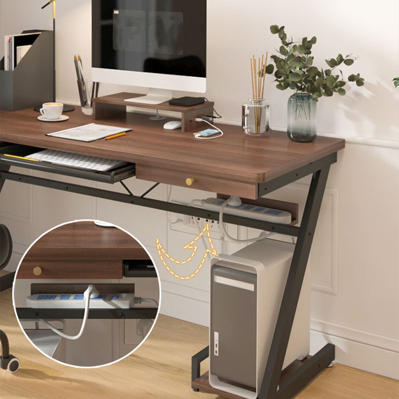 Bedroom Contemporary Computer Desk Rectangular Wooden Office Desk Clearhalo 'furn' 'furn_office_desk' 'Furniture' 'Office Desks' 'Office Furniture' 'office_desk' 5917027