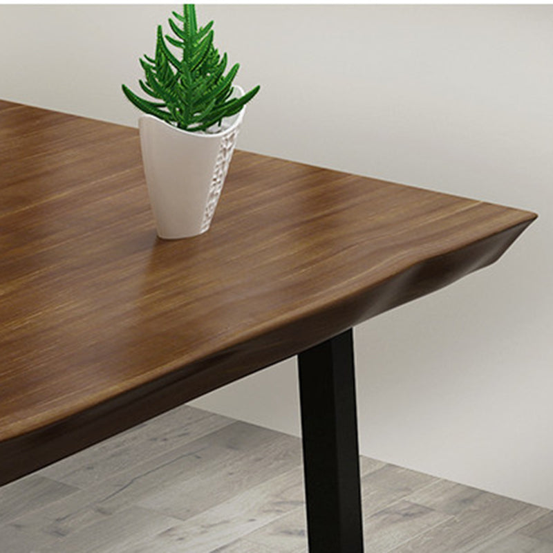 Escritorio de oficina moderno de 30 "H escritorio ejecutivo de madera maciza rectangular