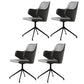 Modern Fixed Arms Office Chair Leather Ergonomic No Wheels Chair 4 Piece Set Clearhalo 'furn' 'furn_office_chair' 'Furniture' 'Office Chairs' 'Office Furniture' 'office_chair' 5917060