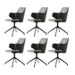 Modern Fixed Arms Office Chair Leather Ergonomic No Wheels Chair 6 Piece Set Clearhalo 'furn' 'furn_office_chair' 'Furniture' 'Office Chairs' 'Office Furniture' 'office_chair' 5917063