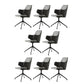 Modern Fixed Arms Office Chair Leather Ergonomic No Wheels Chair 8 Piece Set Clearhalo 'furn' 'furn_office_chair' 'Furniture' 'Office Chairs' 'Office Furniture' 'office_chair' 5917064
