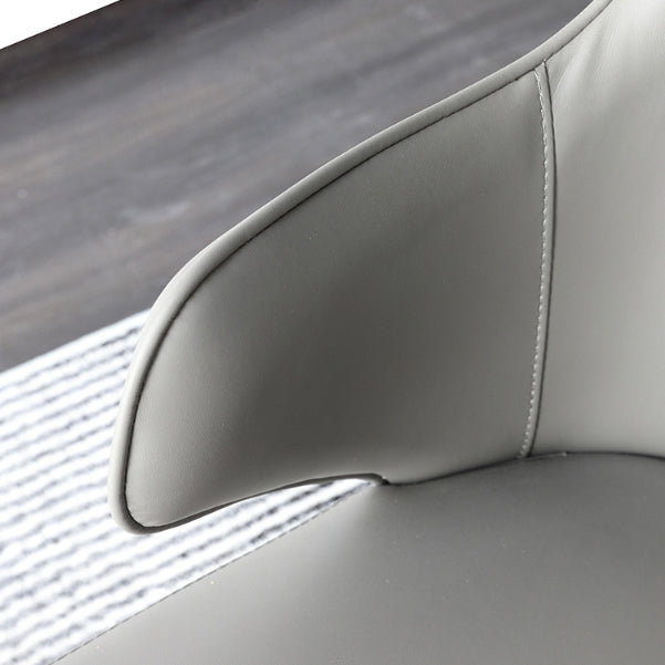 Modern Fixed Arms Office Chair Leather Ergonomic No Wheels Chair Clearhalo 'furn' 'furn_office_chair' 'Furniture' 'Office Chairs' 'Office Furniture' 'office_chair' 5917068