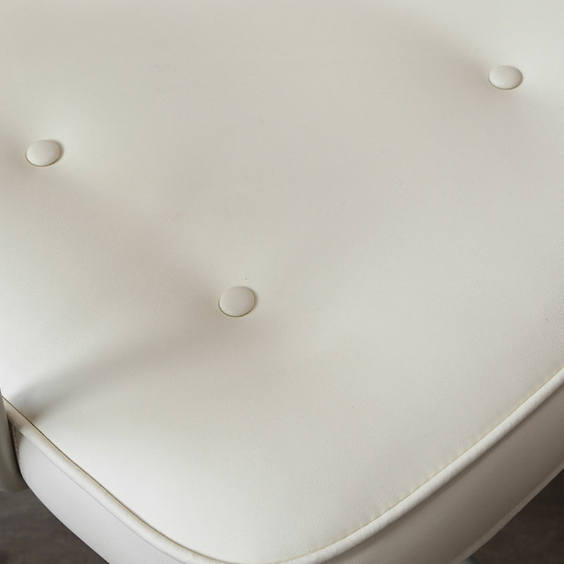 23"W Contemporary Office Chair White Swivel Upholstered Desk Chair Clearhalo 'furn' 'furn_office_chair' 'Furniture' 'Office Chairs' 'Office Furniture' 'office_chair' 5917113