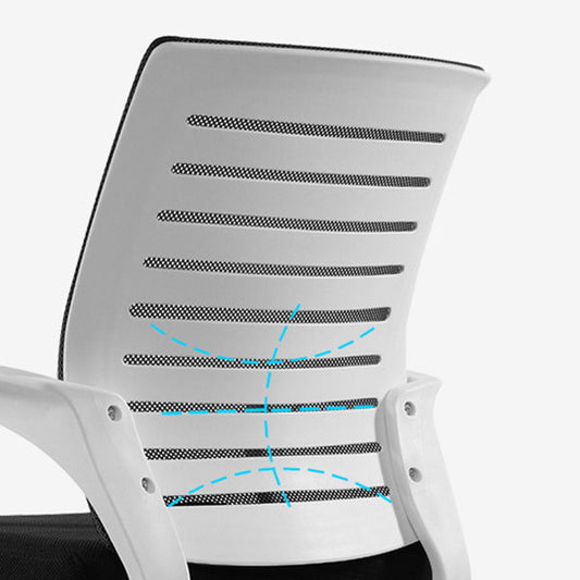コンテンポラリーアームチェアグリーン固定腕ナイロンミッドバックホームオフィスチェア