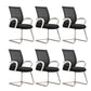 Contemporary Arm Chair Green Fixed Arms Nylon Mid Back Home Office Chair