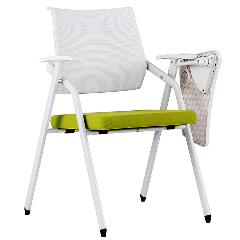 Silla para conferencias con respaldo medio Silla para invitados con base metálica contemporánea
