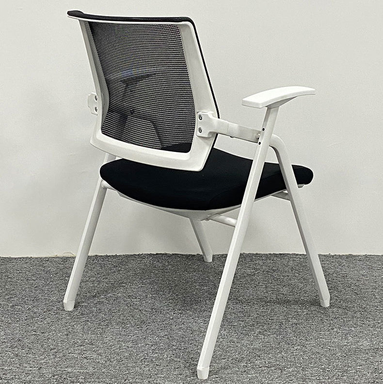 Silla para conferencias con respaldo medio Silla para invitados con base metálica contemporánea