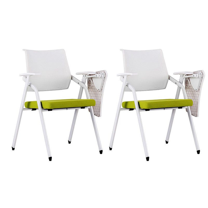 Silla para conferencias con respaldo medio Silla para invitados con base metálica contemporánea