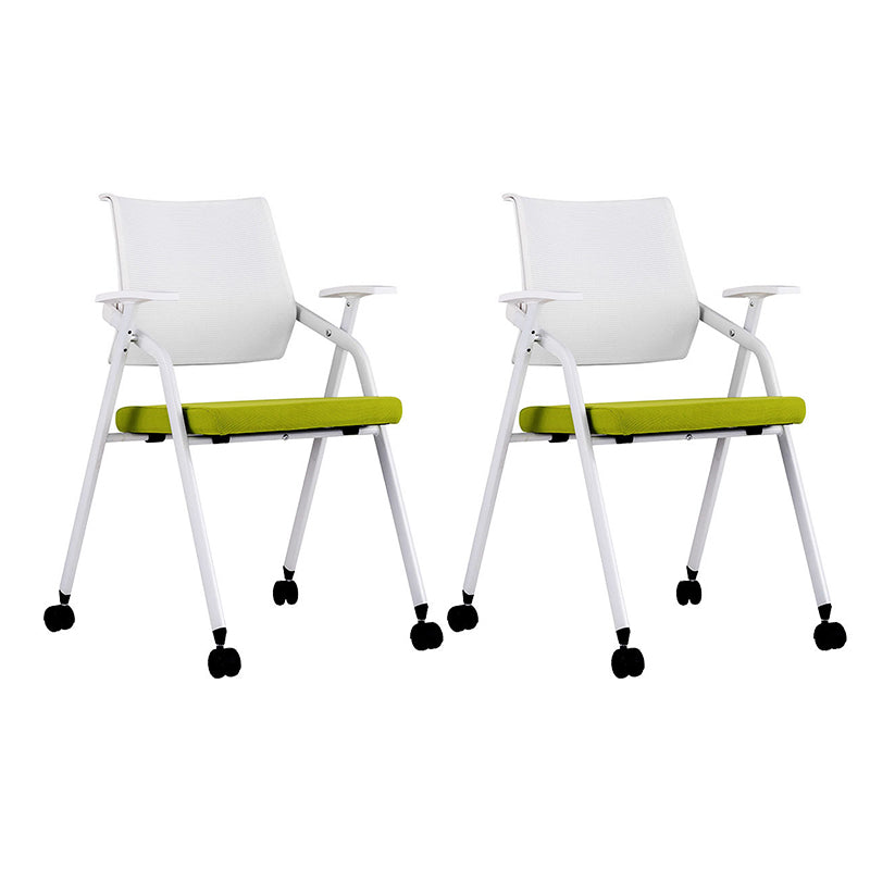 Silla para conferencias con respaldo medio Silla para invitados con base metálica contemporánea