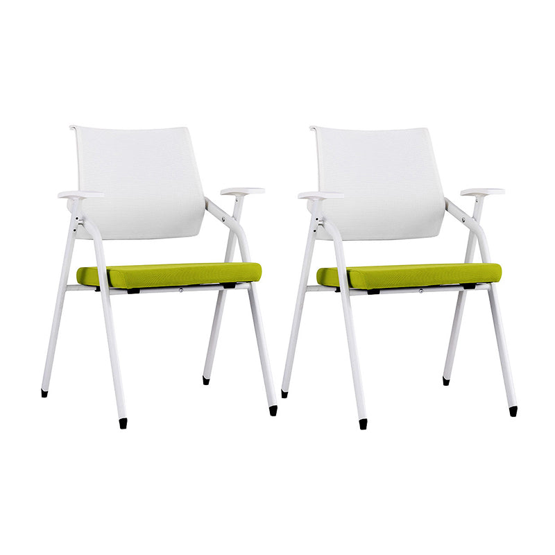 Silla para conferencias con respaldo medio Silla para invitados con base metálica contemporánea