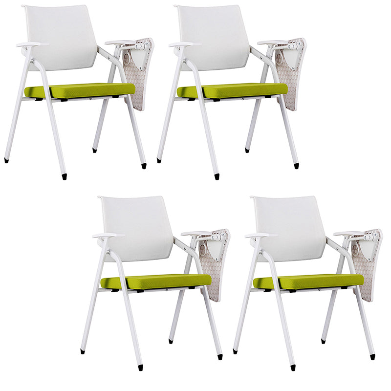 Silla para conferencias con respaldo medio Silla para invitados con base metálica contemporánea