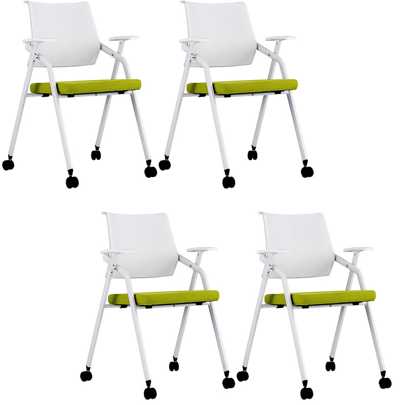 Silla para conferencias con respaldo medio Silla para invitados con base metálica contemporánea
