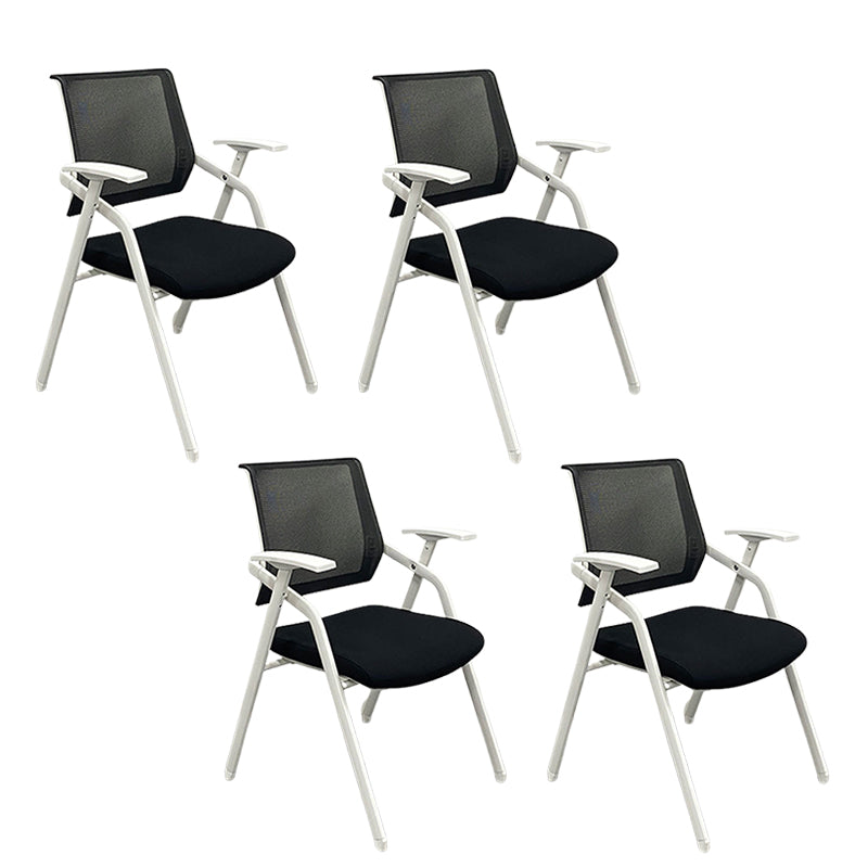 Silla para conferencias con respaldo medio Silla para invitados con base metálica contemporánea