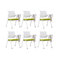 Silla para conferencias con respaldo medio Silla para invitados con base metálica contemporánea