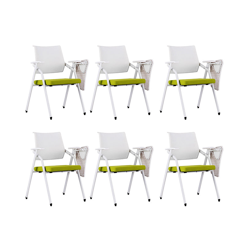 Silla para conferencias con respaldo medio Silla para invitados con base metálica contemporánea