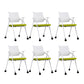 Silla para conferencias con respaldo medio Silla para invitados con base metálica contemporánea