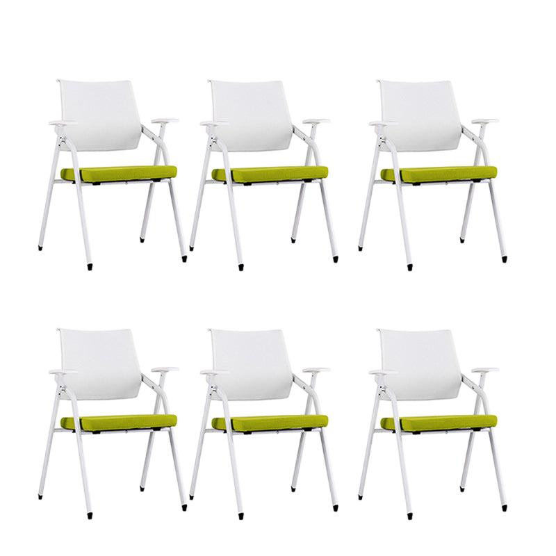 Silla para conferencias con respaldo medio Silla para invitados con base metálica contemporánea
