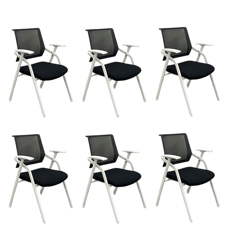 Silla para conferencias con respaldo medio Silla para invitados con base metálica contemporánea
