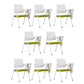 Silla para conferencias con respaldo medio Silla para invitados con base metálica contemporánea