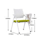 Silla para conferencias con respaldo medio Silla para invitados con base metálica contemporánea