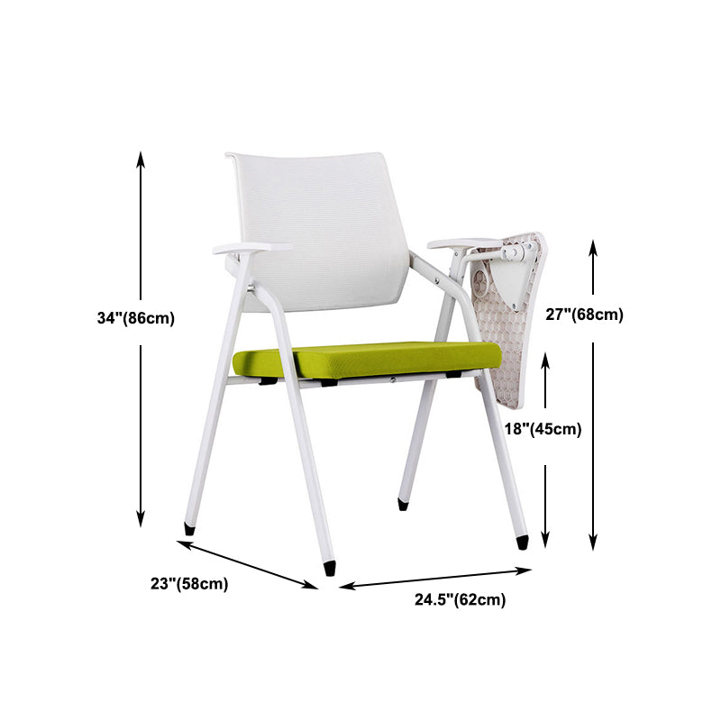 Silla para conferencias con respaldo medio Silla para invitados con base metálica contemporánea
