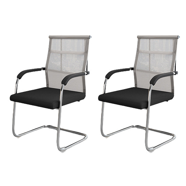 18"W Contemporary Office Chair Black Breathable AirGrid Desk Chair 2 Piece Set Beige Clearhalo 'furn' 'furn_office_chair' 'Furniture' 'Office Chairs' 'Office Furniture' 'office_chair' 5917224