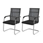 18"W Contemporary Office Chair Black Breathable AirGrid Desk Chair 2 Piece Set Black Clearhalo 'furn' 'furn_office_chair' 'Furniture' 'Office Chairs' 'Office Furniture' 'office_chair' 5917225