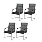 18"W Contemporary Office Chair Black Breathable AirGrid Desk Chair 4 Piece Set Black Clearhalo 'furn' 'furn_office_chair' 'Furniture' 'Office Chairs' 'Office Furniture' 'office_chair' 5917228