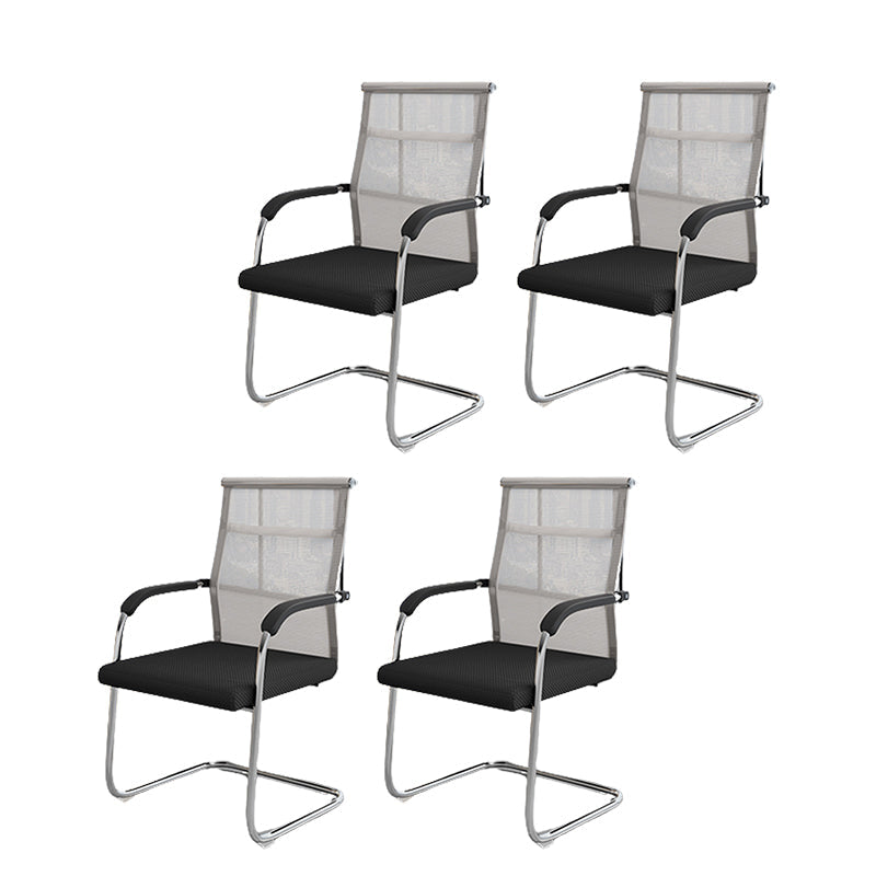18"W Contemporary Office Chair Black Breathable AirGrid Desk Chair 4 Piece Set Beige Clearhalo 'furn' 'furn_office_chair' 'Furniture' 'Office Chairs' 'Office Furniture' 'office_chair' 5917229