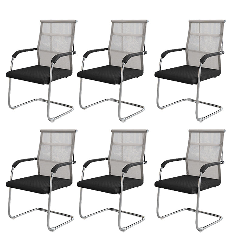 18"W Contemporary Office Chair Black Breathable AirGrid Desk Chair 6 Piece Set Beige Clearhalo 'furn' 'furn_office_chair' 'Furniture' 'Office Chairs' 'Office Furniture' 'office_chair' 5917233
