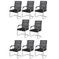 18"W Contemporary Office Chair Black Breathable AirGrid Desk Chair 8 Piece Set Black Clearhalo 'furn' 'furn_office_chair' 'Furniture' 'Office Chairs' 'Office Furniture' 'office_chair' 5917235