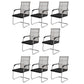 18"W Contemporary Office Chair Black Breathable AirGrid Desk Chair 8 Piece Set Beige Clearhalo 'furn' 'furn_office_chair' 'Furniture' 'Office Chairs' 'Office Furniture' 'office_chair' 5917237