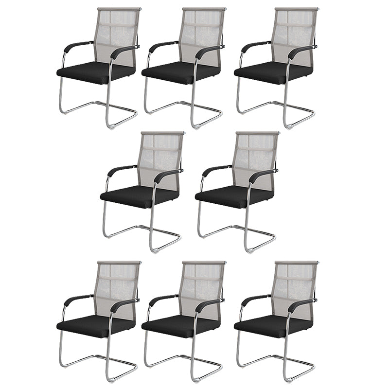 18"W Contemporary Office Chair Black Breathable AirGrid Desk Chair 8 Piece Set Beige Clearhalo 'furn' 'furn_office_chair' 'Furniture' 'Office Chairs' 'Office Furniture' 'office_chair' 5917237