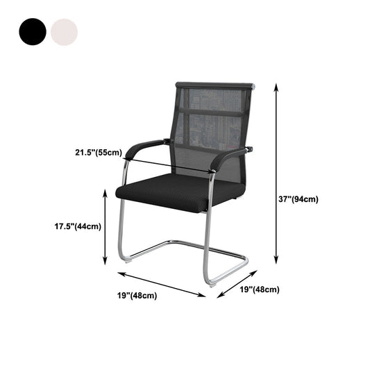 18"W Contemporary Office Chair Black Breathable AirGrid Desk Chair Clearhalo 'furn' 'furn_office_chair' 'Furniture' 'Office Chairs' 'Office Furniture' 'office_chair' 5917243