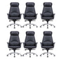 Contemporary Chair Black Leather Adjustable Seat Height Office Chair 6 Piece Set Clearhalo 'furn' 'furn_office_chair' 'Furniture' 'Office Chairs' 'Office Furniture' 'office_chair' 5917288