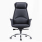 Contemporary Chair Black Leather Adjustable Seat Height Office Chair Clearhalo 'furn' 'furn_office_chair' 'Furniture' 'Office Chairs' 'Office Furniture' 'office_chair' 5917292
