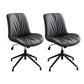 23"W Contemporary Office Chair Adjustable Seat Height Desk Chair Black 2 Piece Set Clearhalo 'furn' 'furn_office_chair' 'Furniture' 'Office Chairs' 'Office Furniture' 'office_chair' 5917299