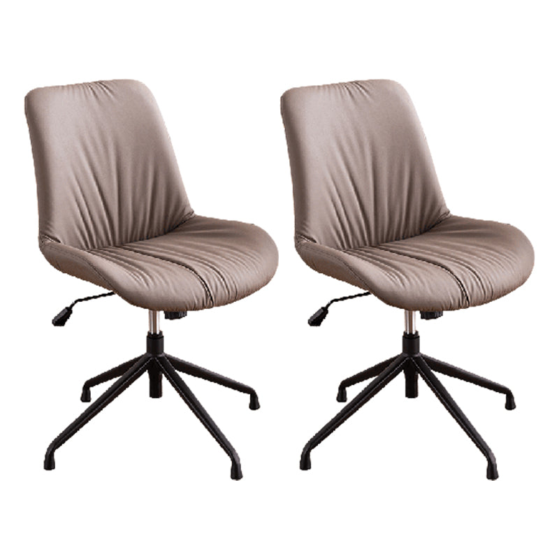 23"W Contemporary Office Chair Adjustable Seat Height Desk Chair Light Coffee 2 Piece Set Clearhalo 'furn' 'furn_office_chair' 'Furniture' 'Office Chairs' 'Office Furniture' 'office_chair' 5917306