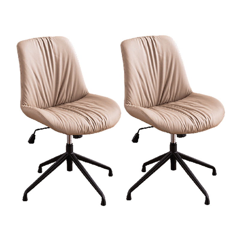 23"W Contemporary Office Chair Adjustable Seat Height Desk Chair Brown 2 Piece Set Clearhalo 'furn' 'furn_office_chair' 'Furniture' 'Office Chairs' 'Office Furniture' 'office_chair' 5917311