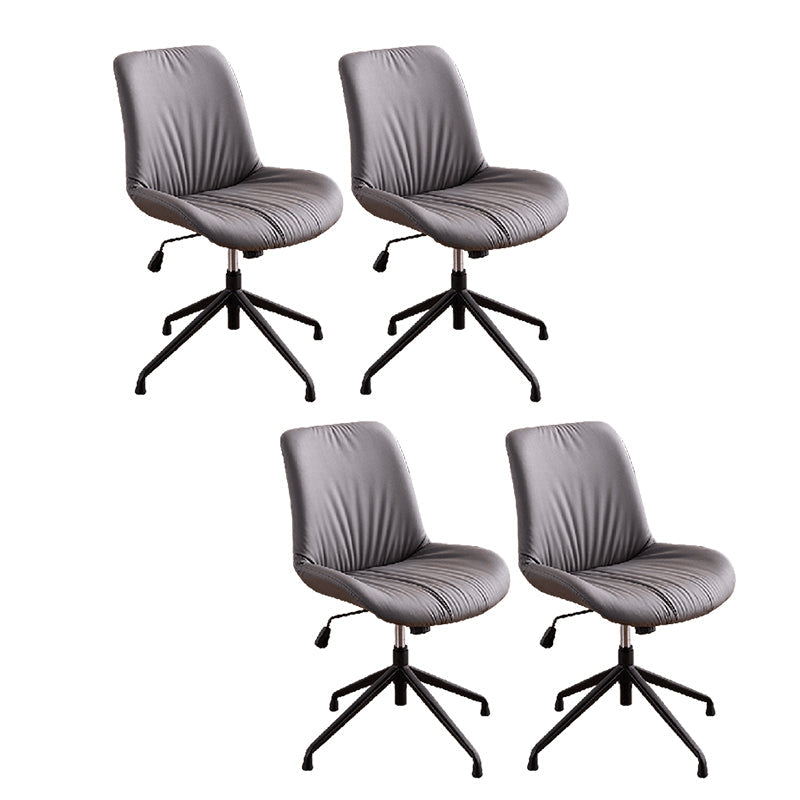 23"W Contemporary Office Chair Adjustable Seat Height Desk Chair Grey 4 Piece Set Clearhalo 'furn' 'furn_office_chair' 'Furniture' 'Office Chairs' 'Office Furniture' 'office_chair' 5917319