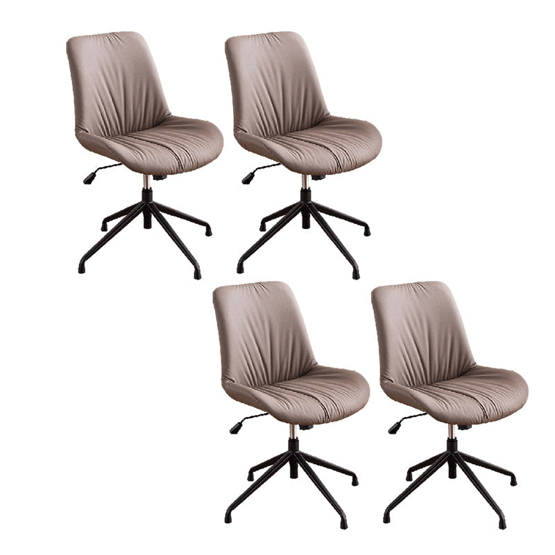 23"W Contemporary Office Chair Adjustable Seat Height Desk Chair Light Coffee 4 Piece Set Clearhalo 'furn' 'furn_office_chair' 'Furniture' 'Office Chairs' 'Office Furniture' 'office_chair' 5917322