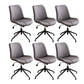 23"W Contemporary Office Chair Adjustable Seat Height Desk Chair Grey 6 Piece Set Clearhalo 'furn' 'furn_office_chair' 'Furniture' 'Office Chairs' 'Office Furniture' 'office_chair' 5917330