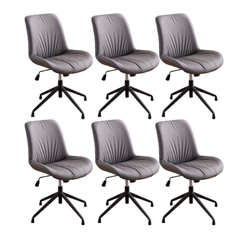 23"W Contemporary Office Chair Adjustable Seat Height Desk Chair Grey 6 Piece Set Clearhalo 'furn' 'furn_office_chair' 'Furniture' 'Office Chairs' 'Office Furniture' 'office_chair' 5917330