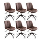 23"W Contemporary Office Chair Adjustable Seat Height Desk Chair Dark Coffee 6 Piece Set Clearhalo 'furn' 'furn_office_chair' 'Furniture' 'Office Chairs' 'Office Furniture' 'office_chair' 5917331