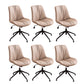 23"W Contemporary Office Chair Adjustable Seat Height Desk Chair Brown 6 Piece Set Clearhalo 'furn' 'furn_office_chair' 'Furniture' 'Office Chairs' 'Office Furniture' 'office_chair' 5917334