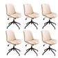 23"W Contemporary Office Chair Adjustable Seat Height Desk Chair Off-White 6 Piece Set Clearhalo 'furn' 'furn_office_chair' 'Furniture' 'Office Chairs' 'Office Furniture' 'office_chair' 5917335