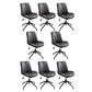 23"W Contemporary Office Chair Adjustable Seat Height Desk Chair Black 8 Piece Set Clearhalo 'furn' 'furn_office_chair' 'Furniture' 'Office Chairs' 'Office Furniture' 'office_chair' 5917336