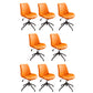 23"W Contemporary Office Chair Adjustable Seat Height Desk Chair Orange 8 Piece Set Clearhalo 'furn' 'furn_office_chair' 'Furniture' 'Office Chairs' 'Office Furniture' 'office_chair' 5917341